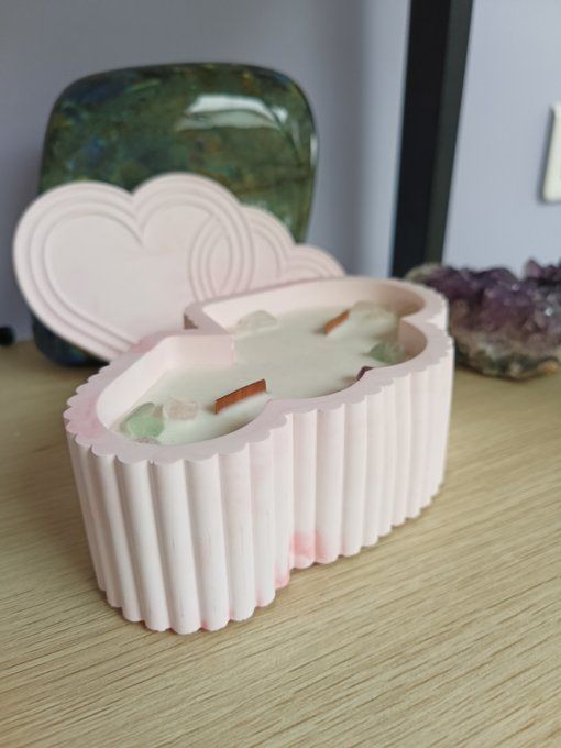 Bougie Double Coeur - Havre de Paix - Musc 